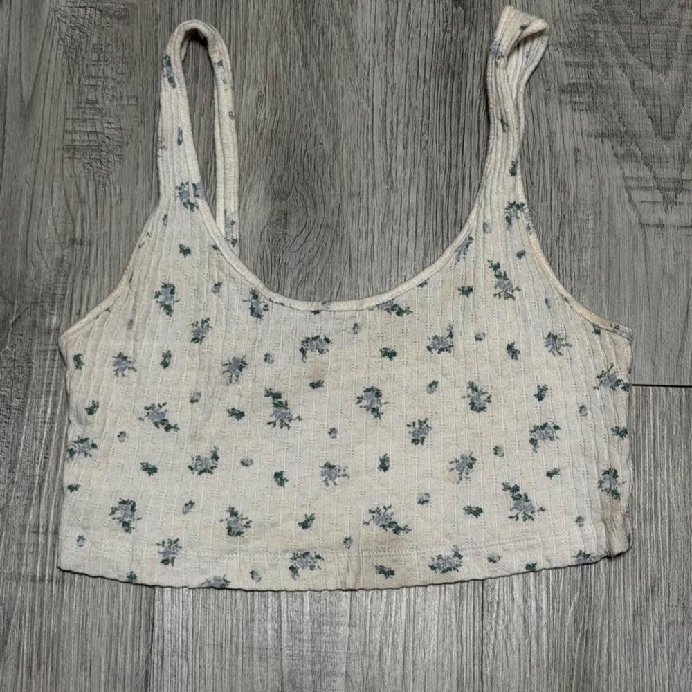 American Eagle Floral Tank Top Women Size S